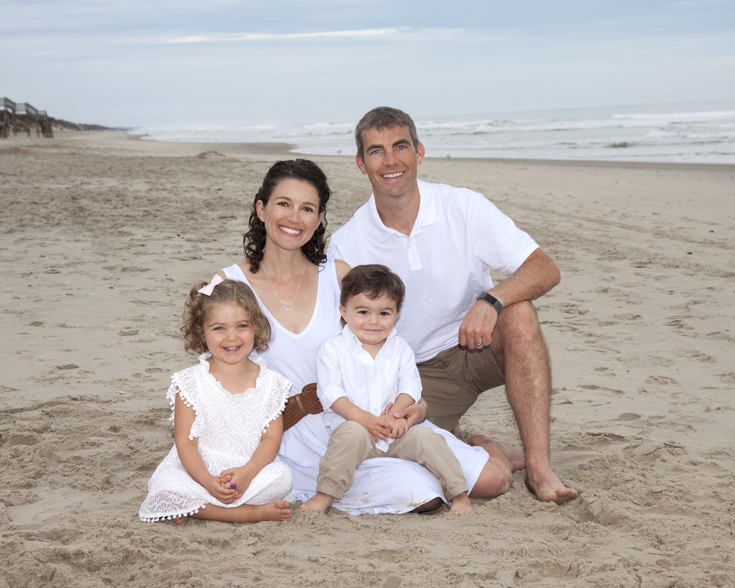 a family photo on the beach in corolla nc box